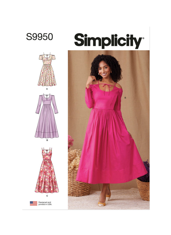 Simplicity Misses Dress with Sleeve and Length Variations Pattern S9950