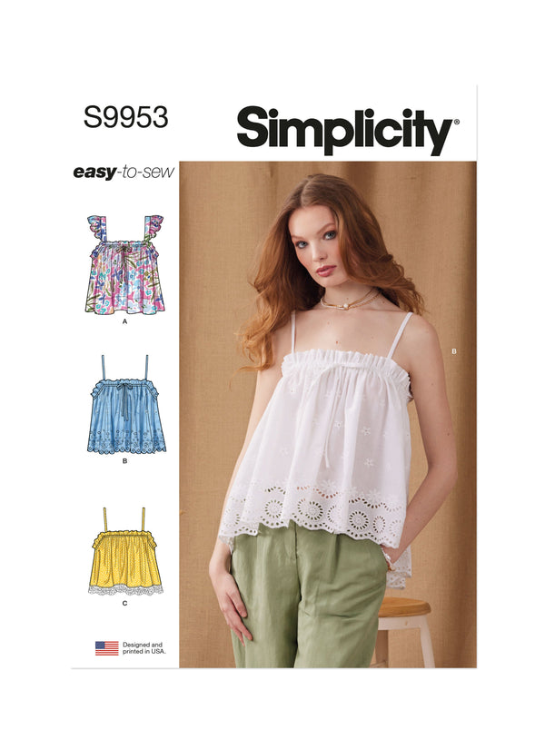 Simplicity Misses Tops Sewing Pattern for Stylish Creations S9953