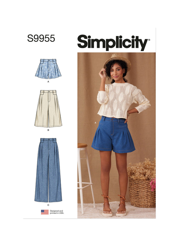 Simplicity Misses Shorts and Pants Sewing Pattern S9955