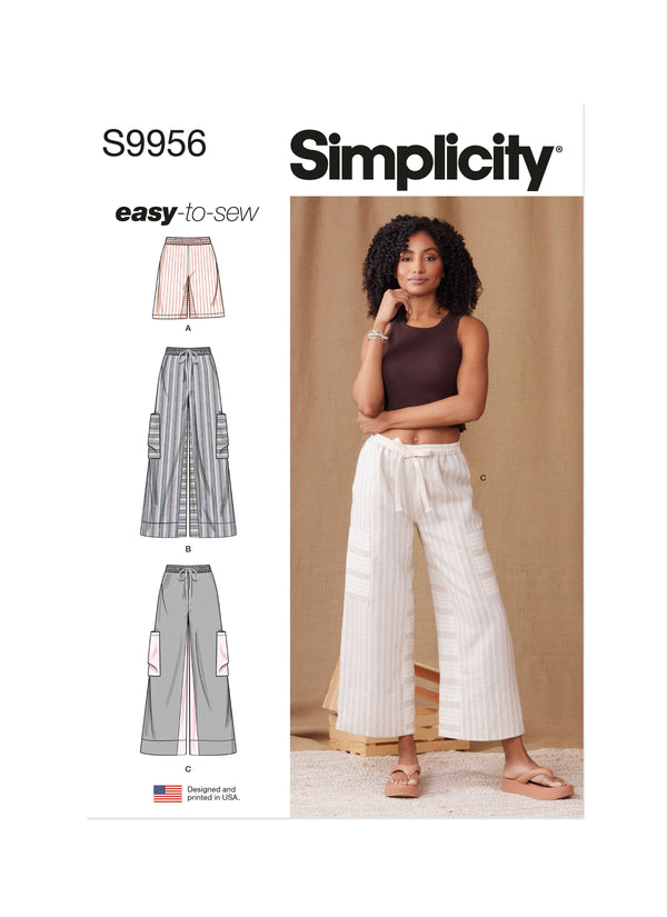 Simplicity Misses Shorts and Pants Sewing Pattern S9956A