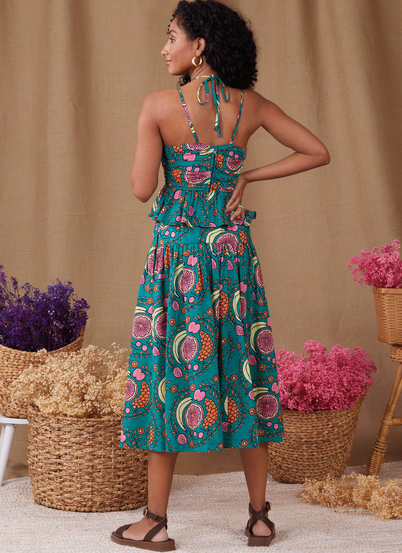Simplicity Misses Top and Skirt Sewing Pattern Guide S9958