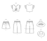 Simplicity Toddlers' Shorts, Pants, Hat & Knit Top Sewing Pattern S9961A