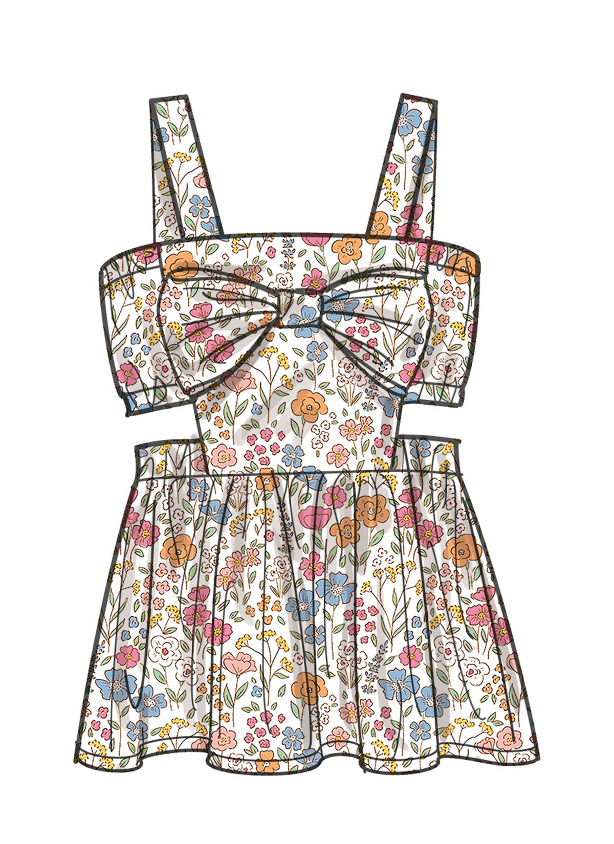 Simplicity: Children's Dress, Top and Shorts Sewing Pattern S9962A