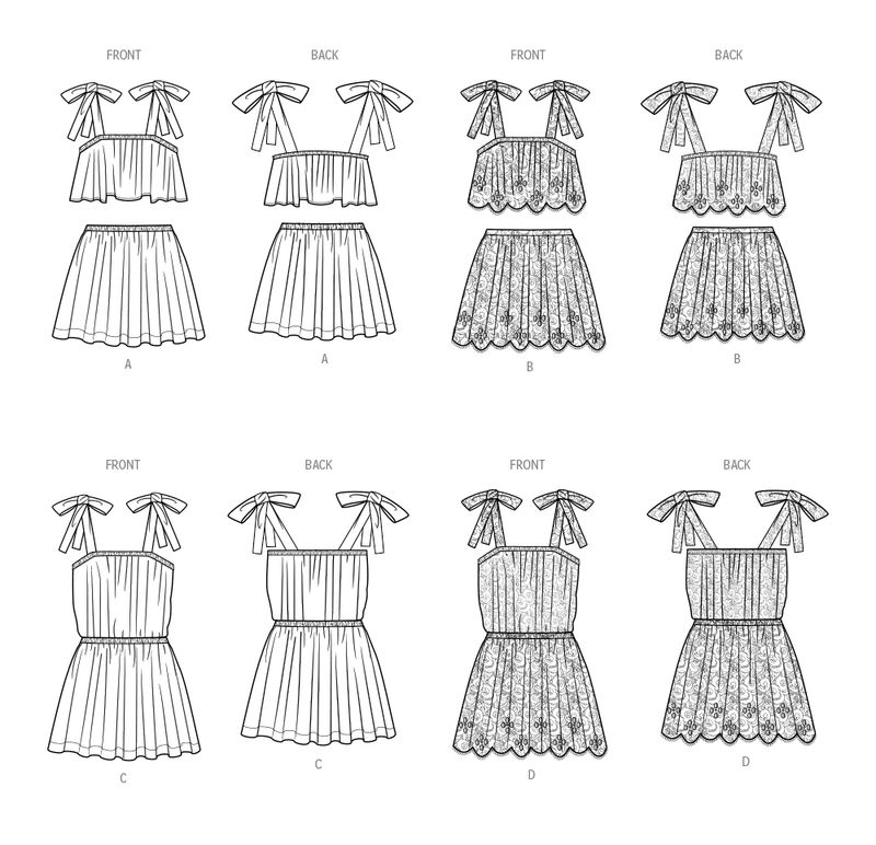 Simplicity: Children's & Girls Tops, Skirts, and Dresses Patterns S9963