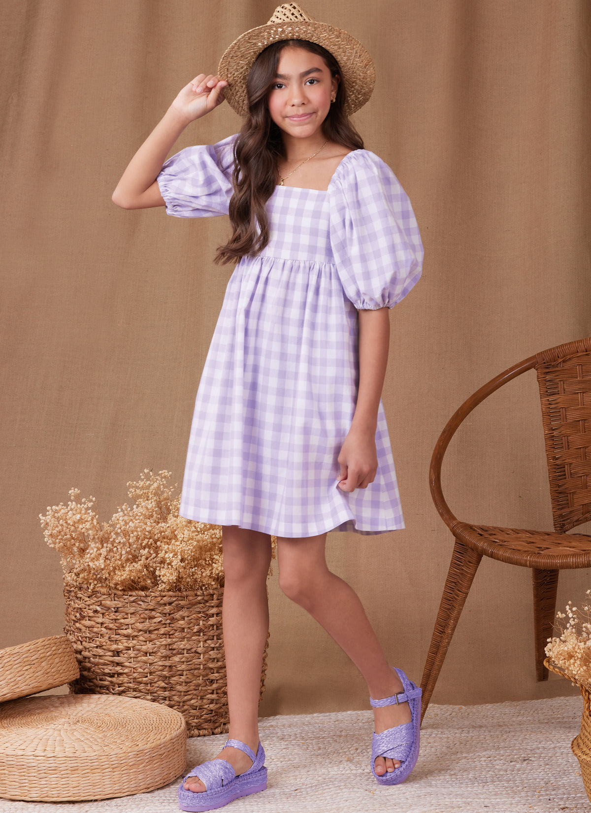 Simplicity Girls' Dress with Back Bodice & Length Variations Pattern S9964A