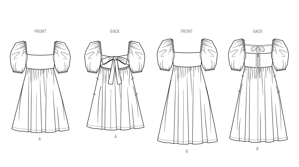 Simplicity Girls' Dress with Back Bodice & Length Variations Pattern S9964A