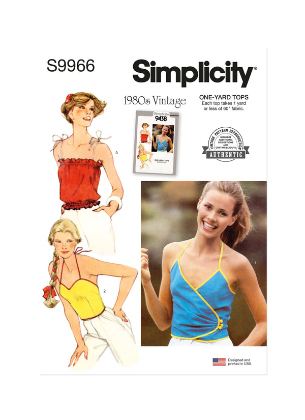 Simplicity Misses Tops Sewing Pattern for Stylish Creations S9966A