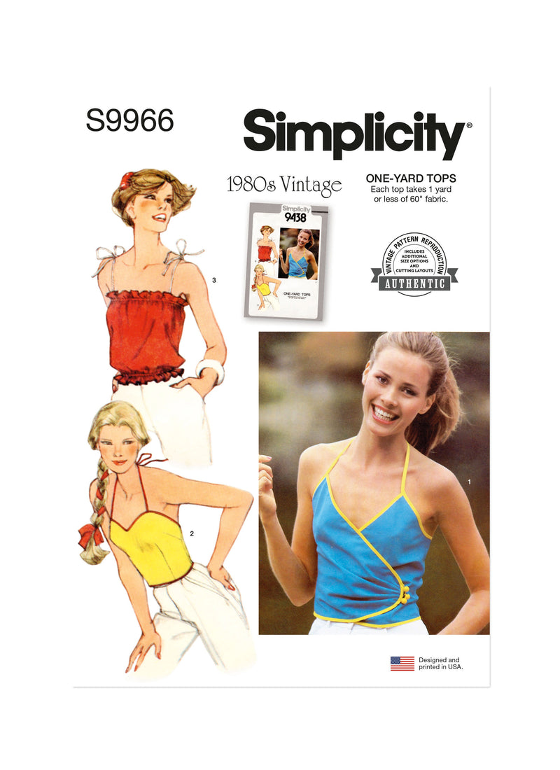 Simplicity Misses Tops Sewing Pattern for Stylish Creations S9966A