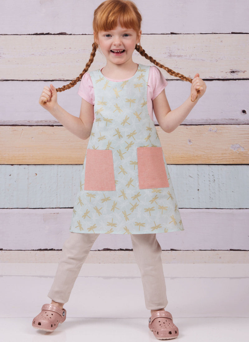 Simplicity Children's & Misses Reversible Aprons Sewing Pattern S9969A