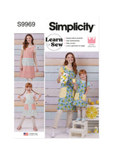 Simplicity Children's & Misses Reversible Aprons Sewing Pattern S9969A