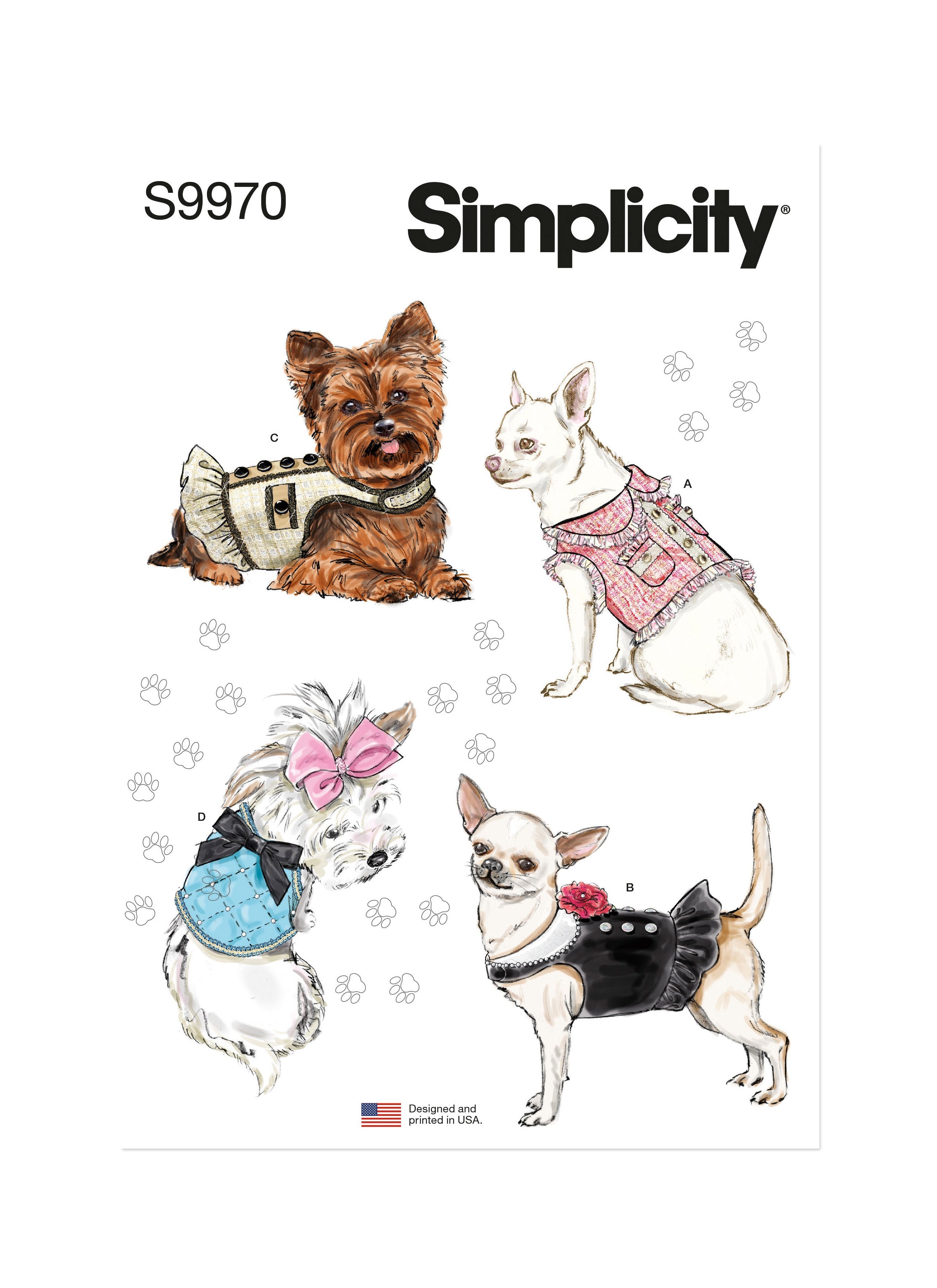 Simplicity Dog Coats: Easy-to-Follow Sewing Pattern S9970A – Lullabee ...