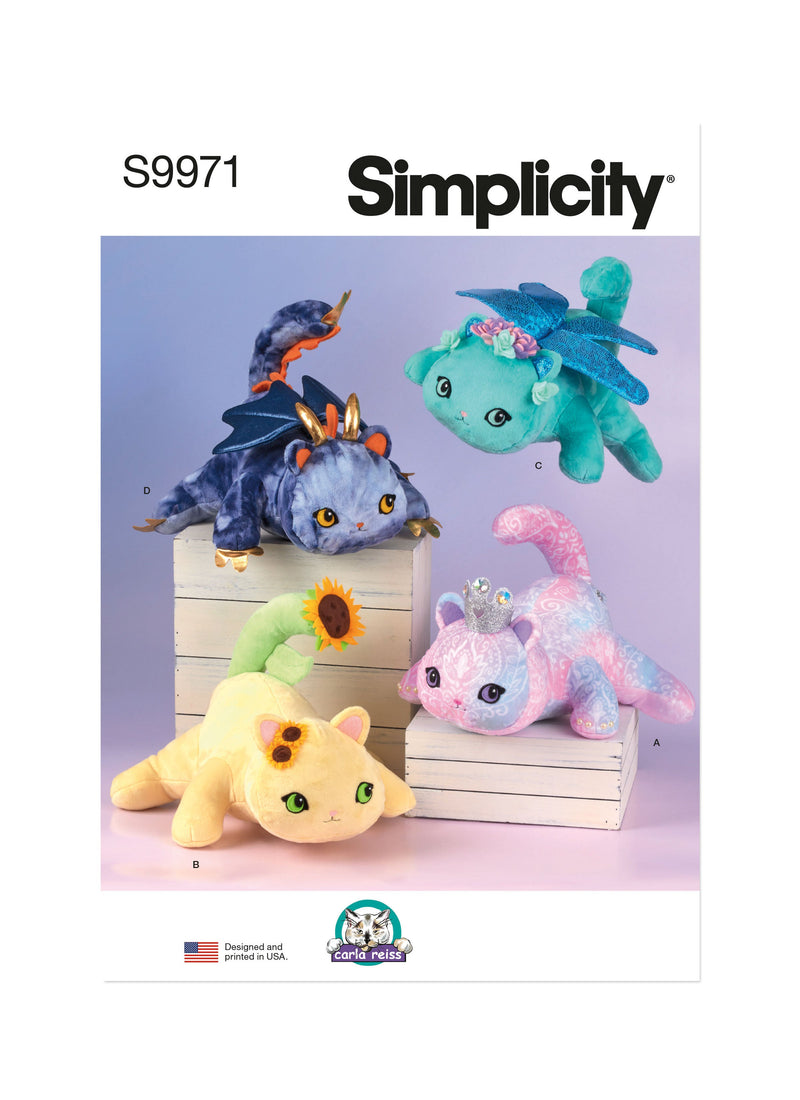 Simplicity Plush Kitties Sewing Pattern by Carla Reiss Design S9971OS