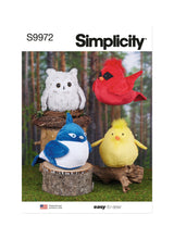Simplicity Plush Birds Sewing Pattern for Creative Crafting S9972OS