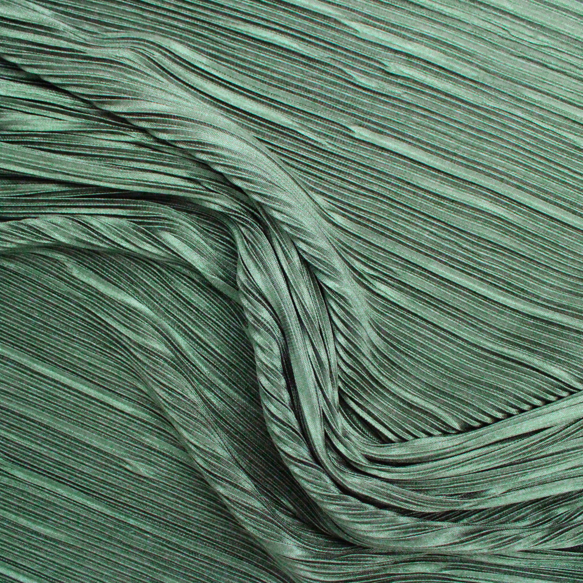 Satin Feel Cloque Crinkled Pleats Plisse Fabric - Bottle