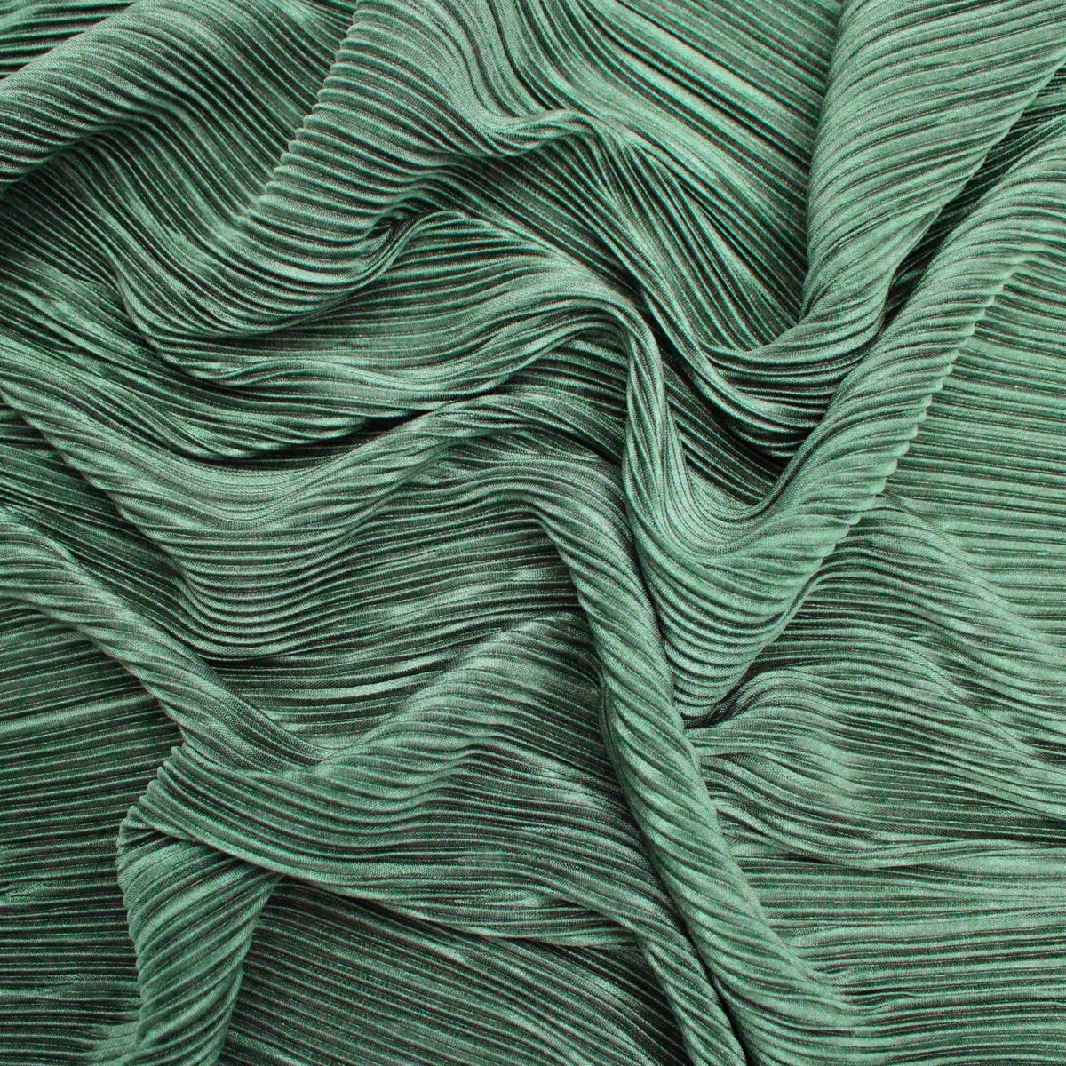Satin Feel Cloque Crinkled Pleats Plisse Fabric - Bottle