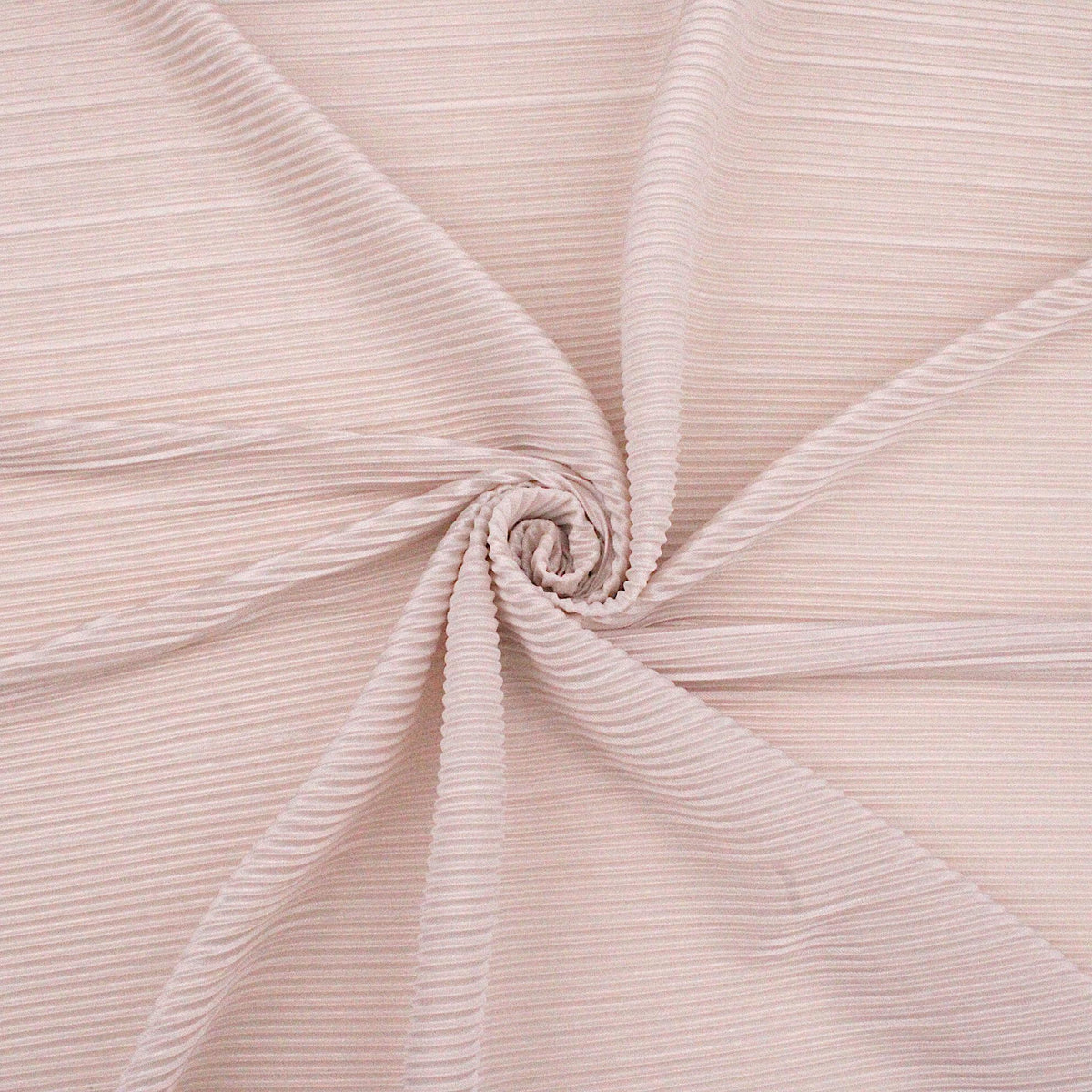 Satin Feel Cloque Crinkled Pleats Plisse Fabric - Champagne