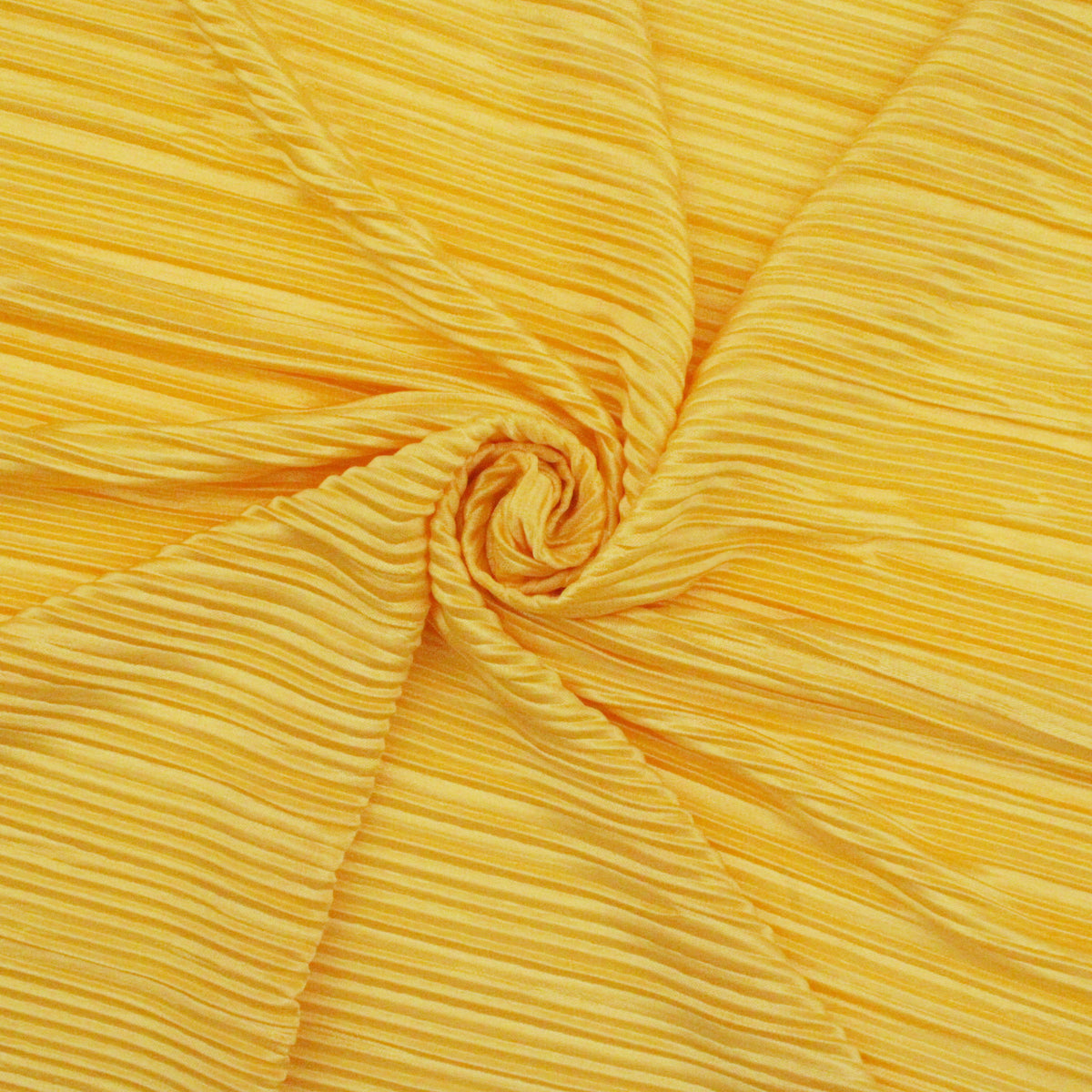 Satin Feel Cloque Crinkled Pleats Plisse Fabric - Honey Gold