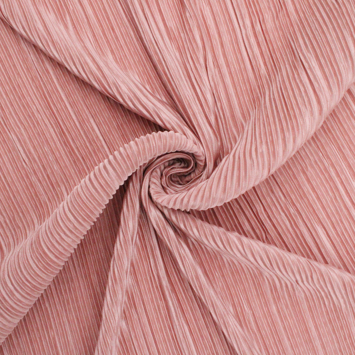 Satin Feel Cloque Crinkled Pleats Plisse Fabric - Mocha