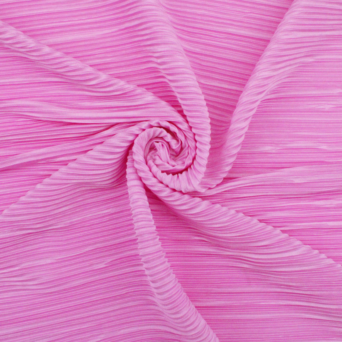 Satin Feel Cloque Crinkled Pleats Plisse Fabric - Orchid