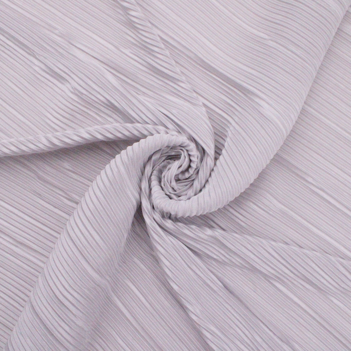 Satin Feel Cloque Crinkled Pleats Plisse Fabric - Silver Grey