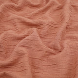 Slubbed Cotton Textured Double Gauze Dressmaking Fabric - Brick