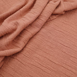 Slubbed Cotton Textured Double Gauze Dressmaking Fabric - Brick