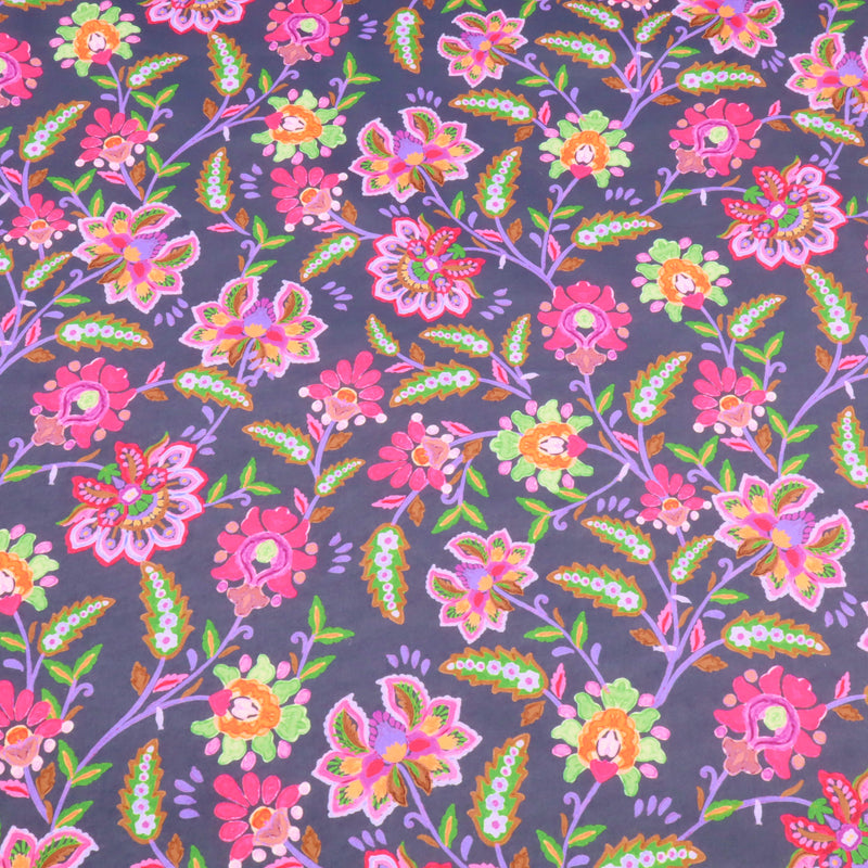 Softshell Fleece Outdoor Coating Jacketing Fabric - Asian Flowers