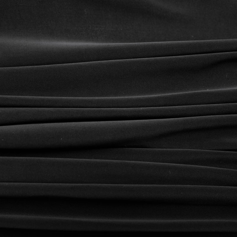 Soft Touch Elastane Dressmaking Fabric- Black Wash