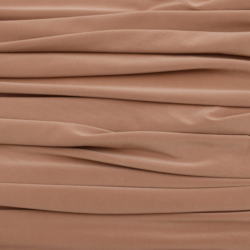 Soft Touch Elastane Dressmaking Fabric- Caramel Swirl