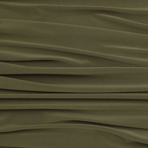 Soft Touch Elastane Dressmaking Fabric- Deep Olive