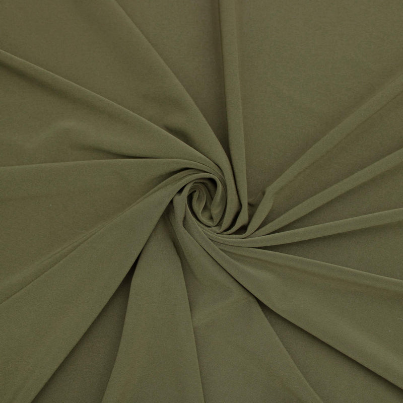 Soft Touch Elastane Dressmaking Fabric- Deep Olive