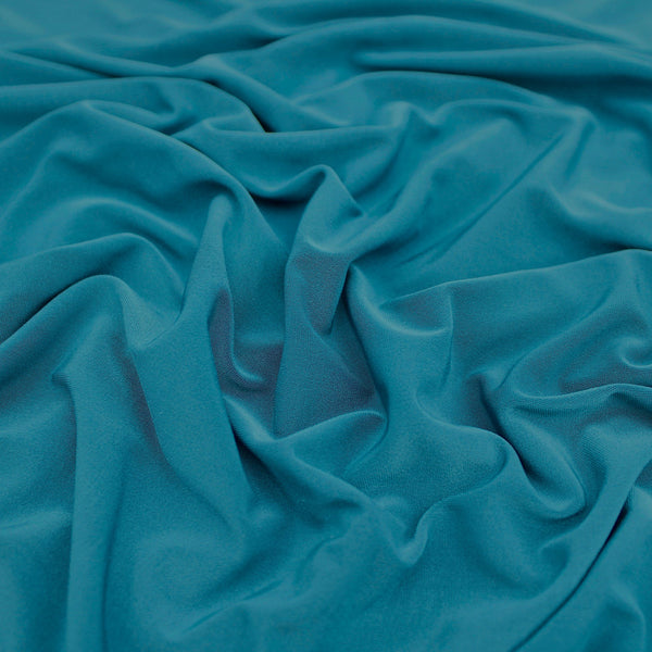 Soft Touch Elastane Dressmaking Fabric- Elite Teal