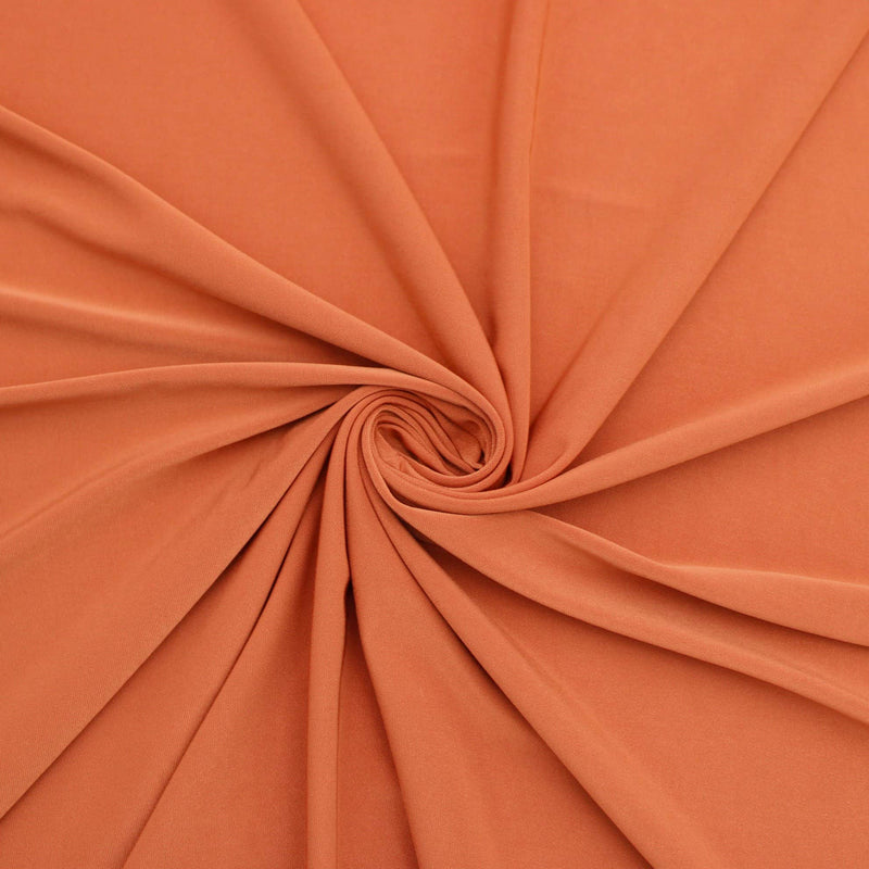 Soft Touch Elastane Dressmaking Fabric- Fiery Orange