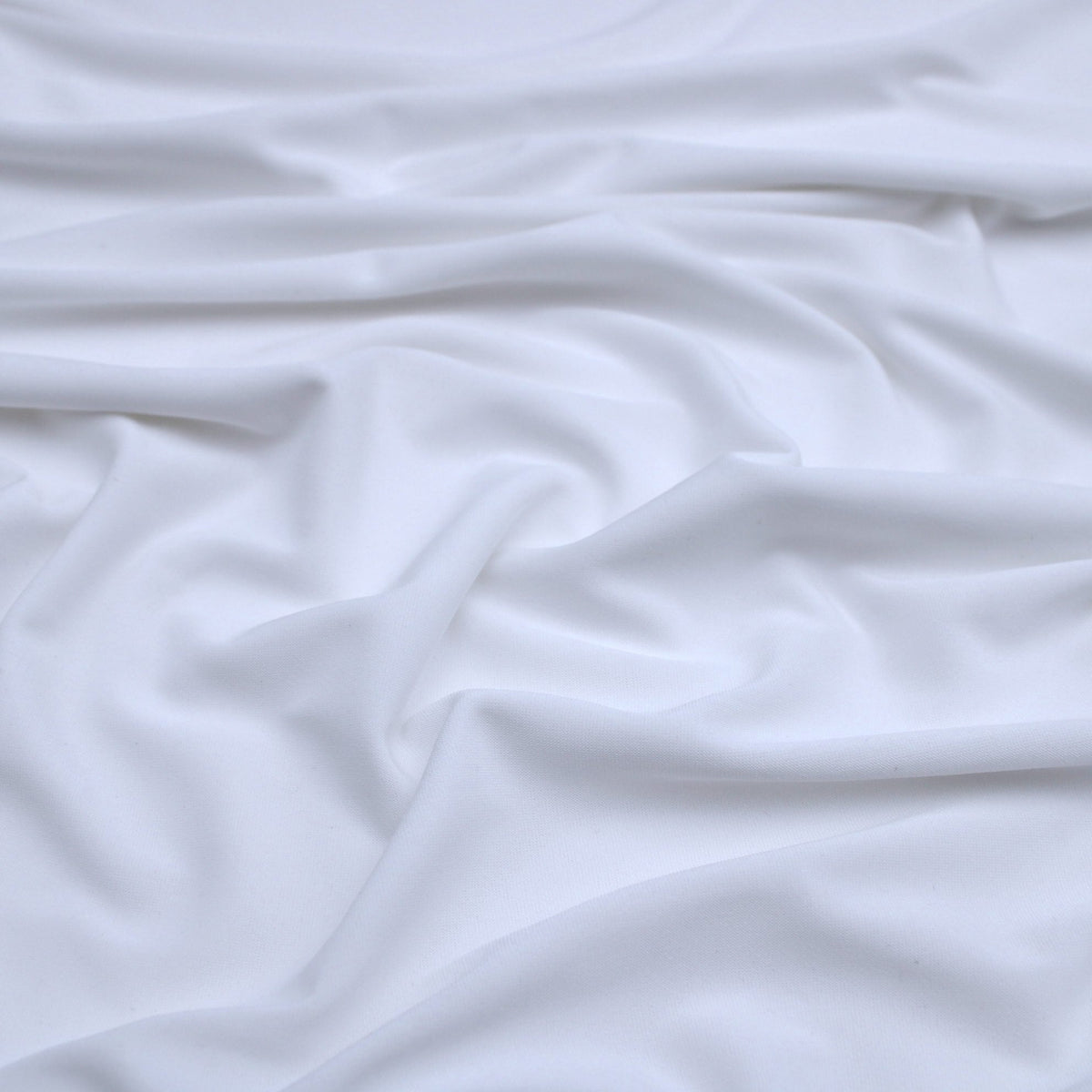 Soft Touch Elastane Dressmaking Fabric- Lynx White
