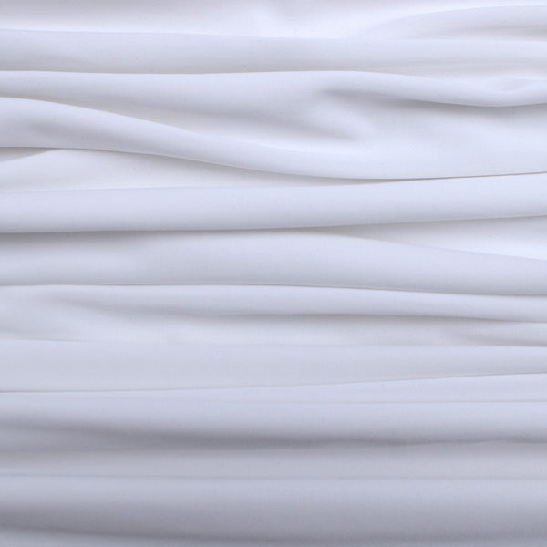 Soft Touch Elastane Dressmaking Fabric- Lynx White