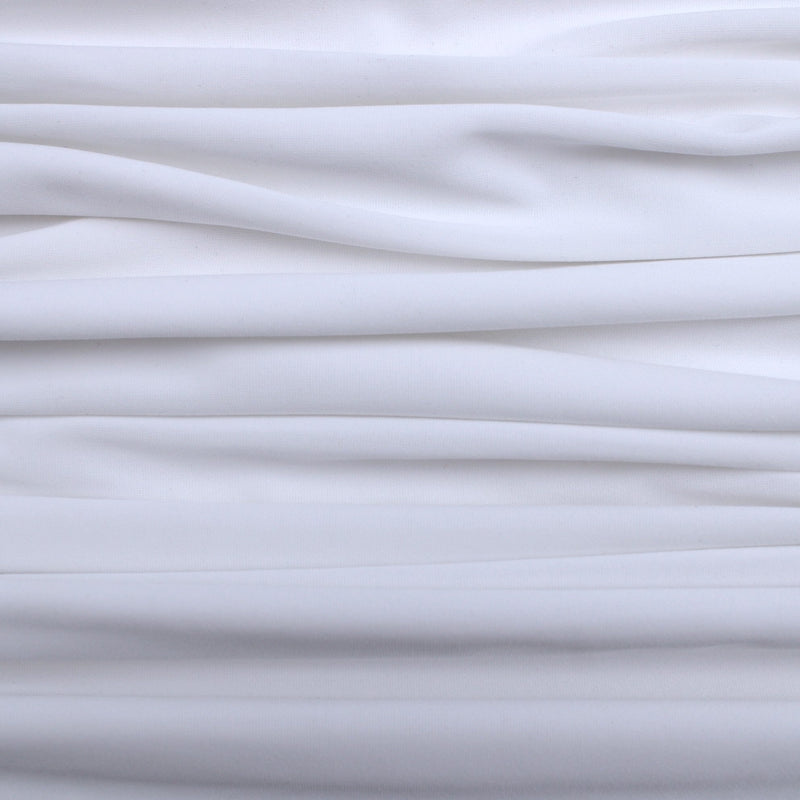 Soft Touch Elastane Dressmaking Fabric- Lynx White