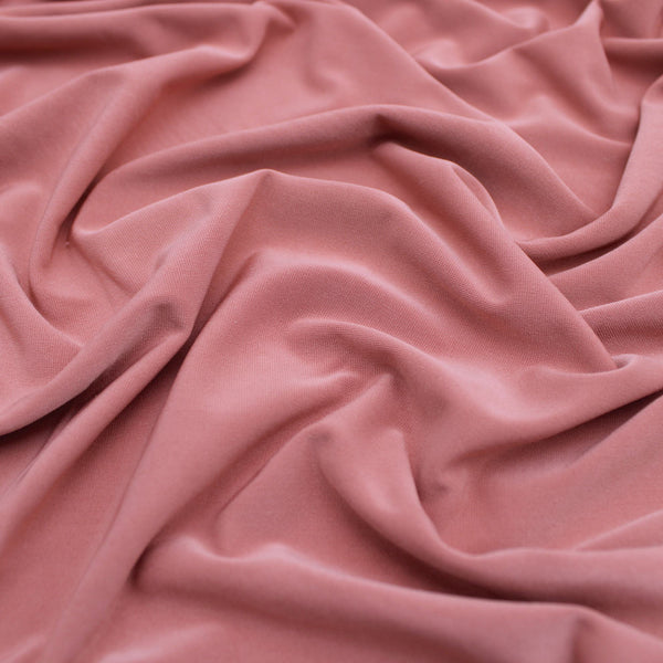 Soft Touch Elastane Dressmaking Fabric- Red Willow