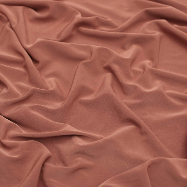 Soft Touch Elastane Dressmaking Fabric- Tuscan Russet