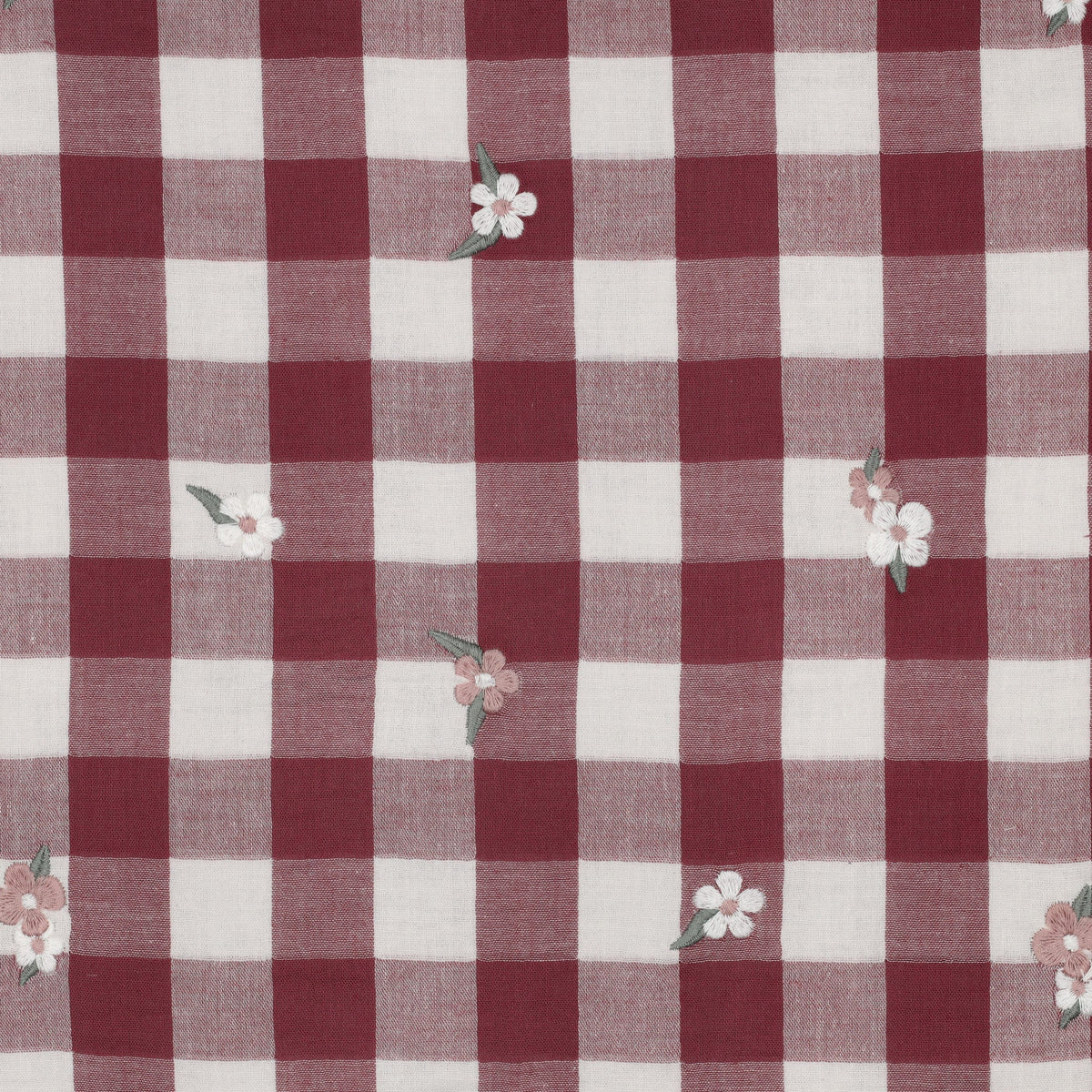 Mulberry Embroidered Flowers