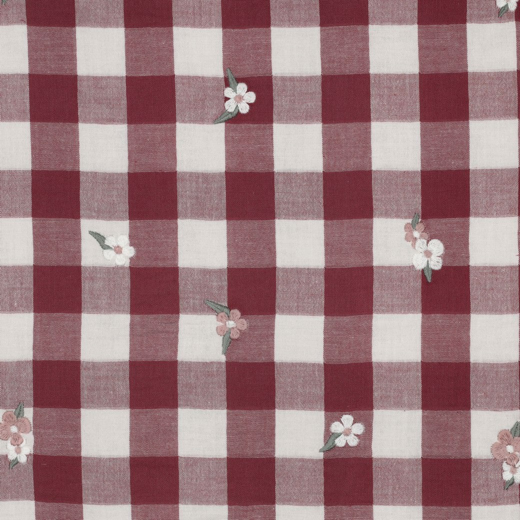 Mulberry Embroidered Flowers