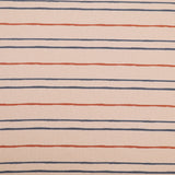 Striped Ribbed Organic Cotton Jersey GOTS Dressmaking Fabric - Natural