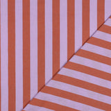 Verona Striped Yarn-Dyed Cotton Dressmaking Fabric - Lavender & Orange