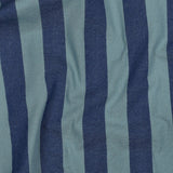 Verona Striped Yarn-Dyed Cotton Dressmaking Fabric - Navy & Muted Teal