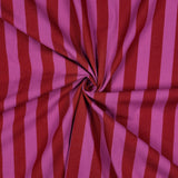 Verona Striped Yarn-Dyed Cotton Dressmaking Fabric - Red & Fuchsia