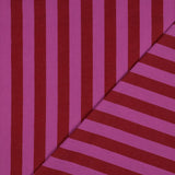 Verona Striped Yarn-Dyed Cotton Dressmaking Fabric - Red & Fuchsia