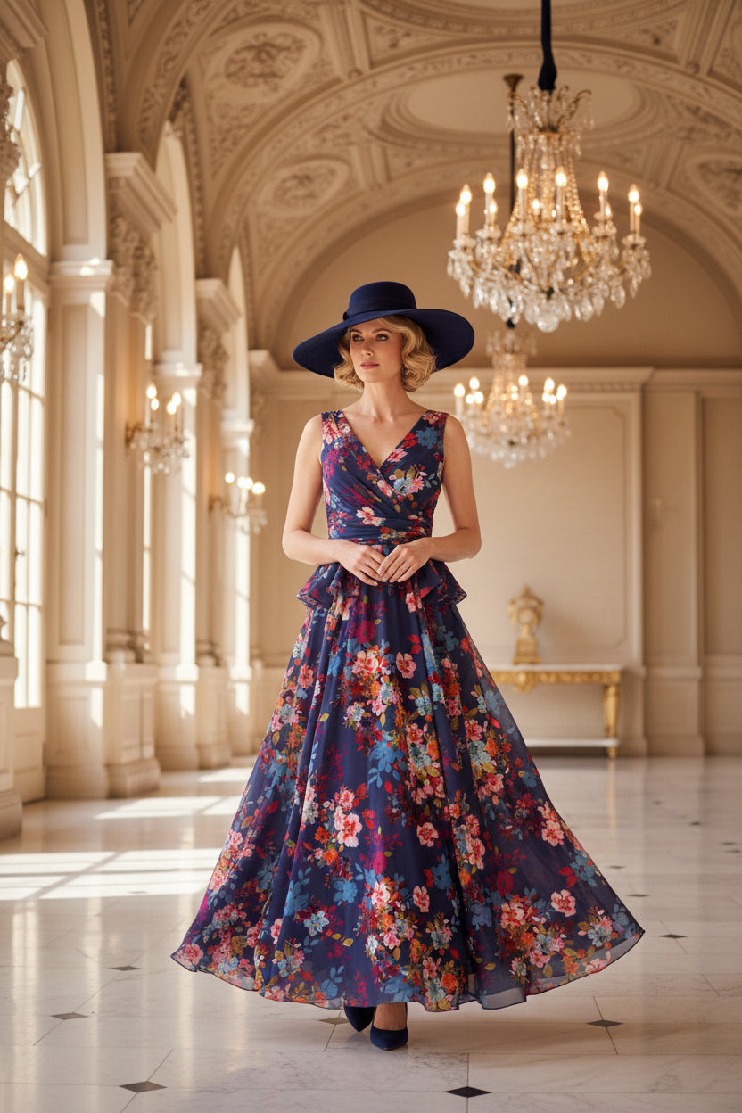 Navy Coloured Floral