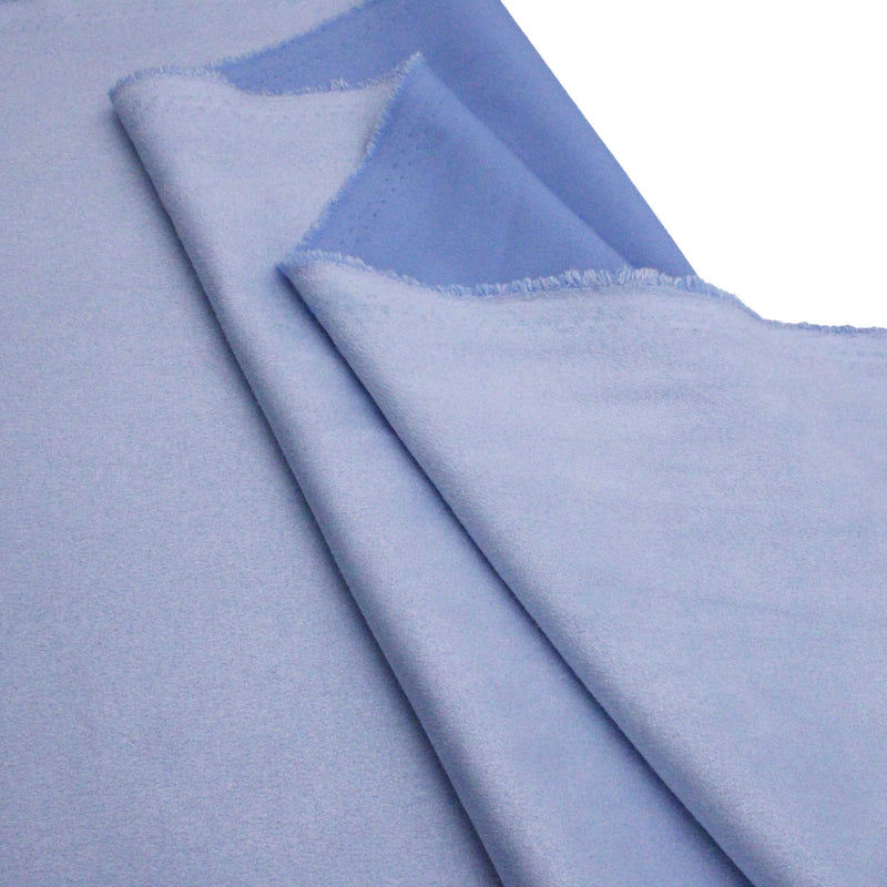 Texas Heavy Faux Scuba Suede Stretch Knit Fabric Sky Blue