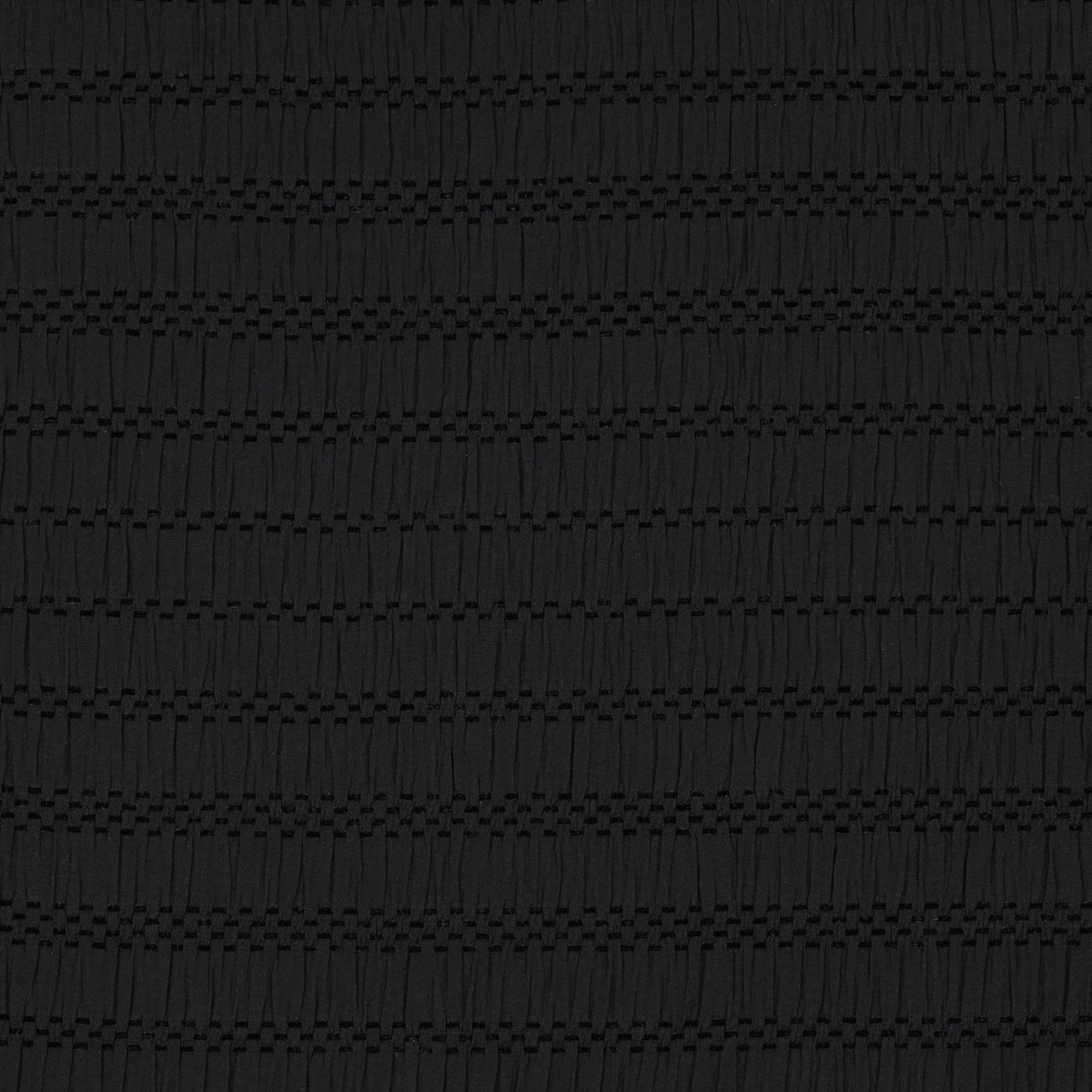 Textured Stripe Chenille Jacquard Dressmaking Fabric -Black