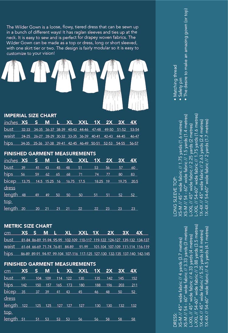 Friday Pattern The Wilder Gown Sewing Pattern - By Friday Pattern Company – Lullabee ...