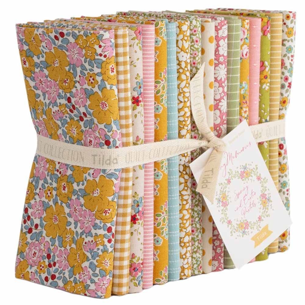 Tilda Creating Memories Fat Quarter Bundle 50 x 55cm Cotton Quilting Patchwork Fabric - 16 Spring & Easter Pastel